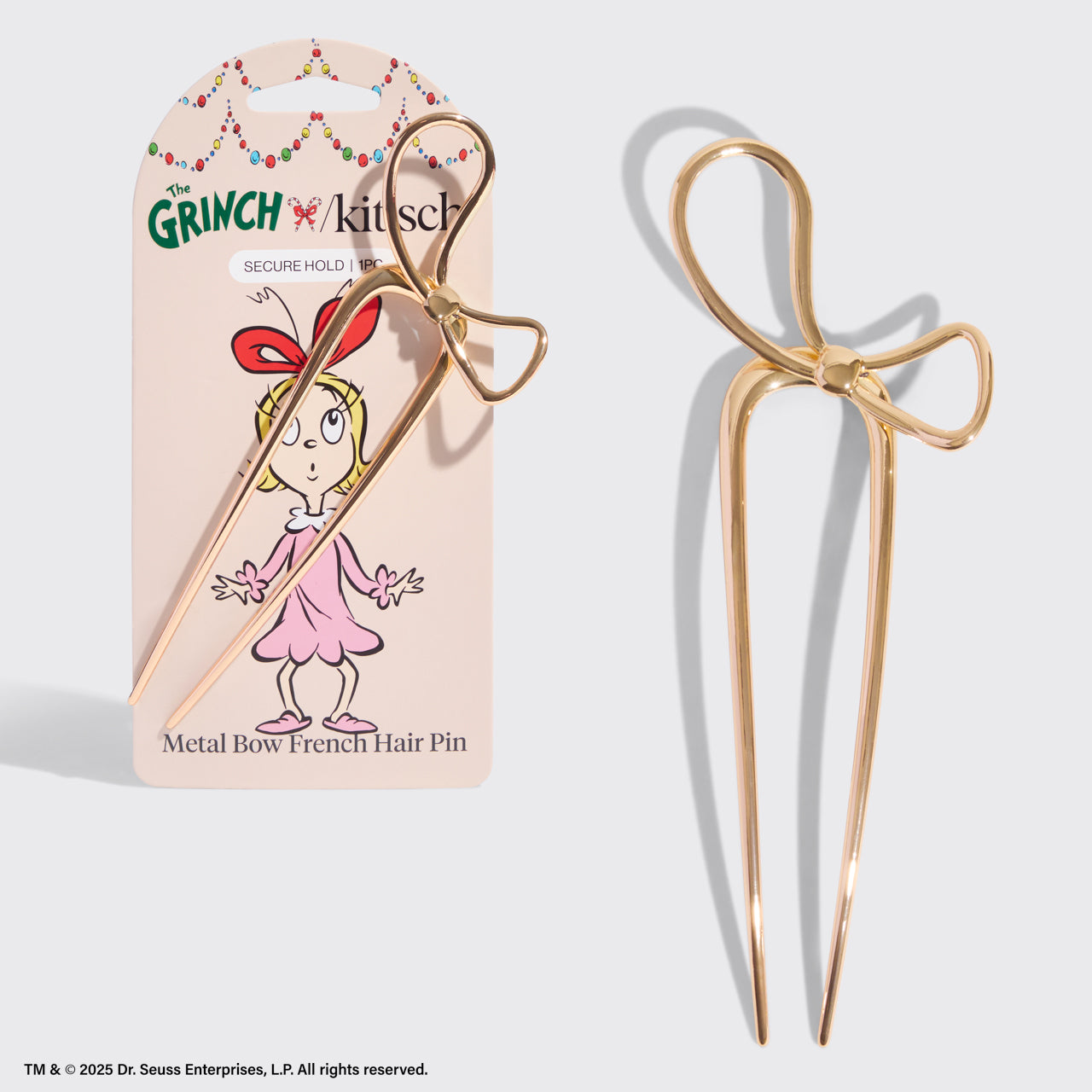 503264-TheGrinchxKitsch-MetalBowFrenchHairPin-Gold-hero-1280x1280px