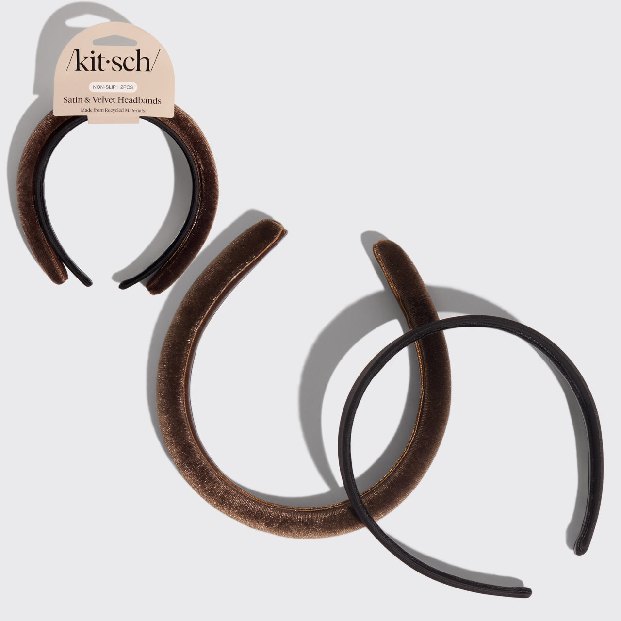 503813-RecycledFabricSatin_Headbands-2pc-Set-Hair-Black_Chocolate-Hero-1280x1280px