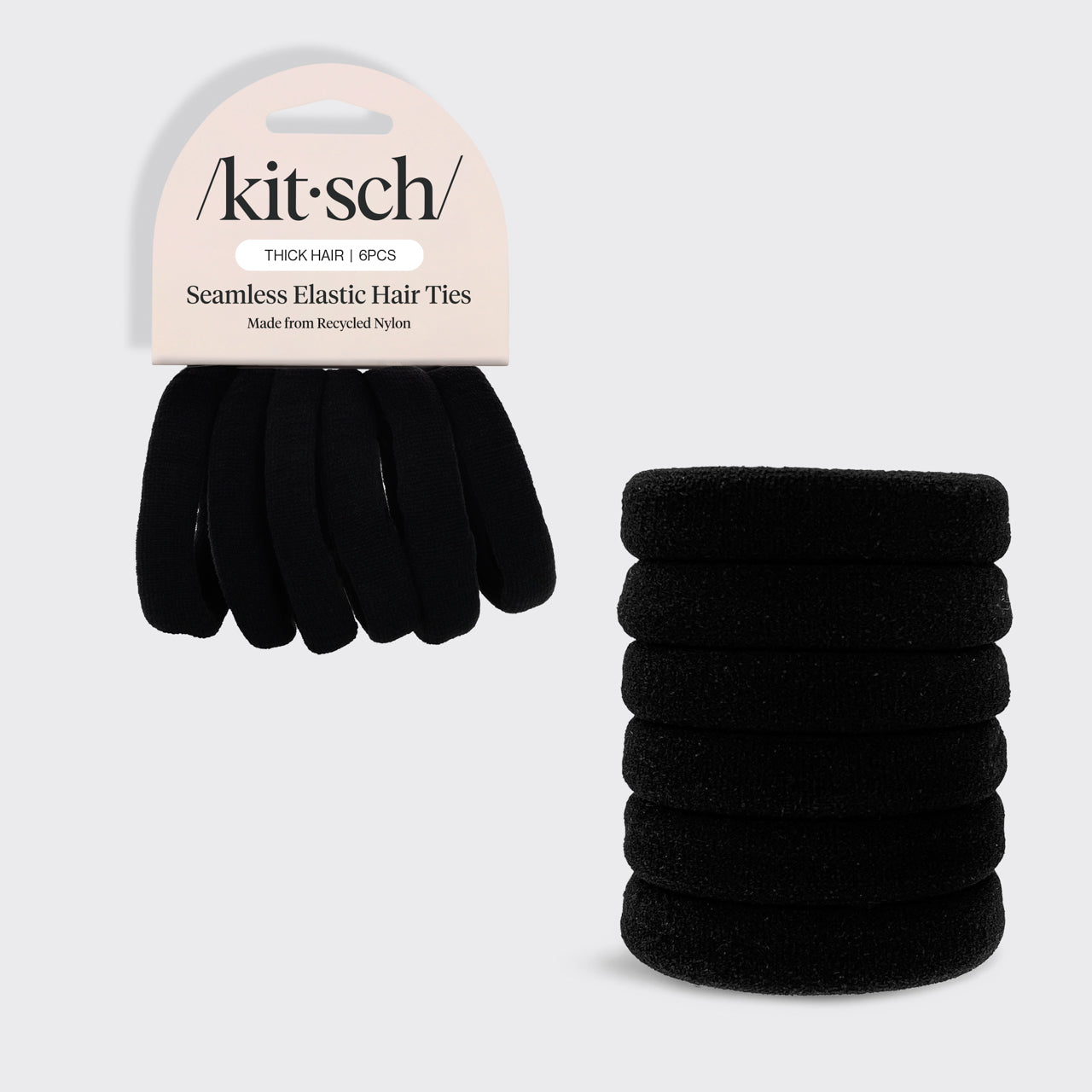 6615-RecycledNylonThickElastics-6pc-Hair-Black-hero-1280x1280px